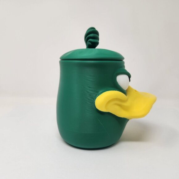 Angry Duck Jar Candy Dish Keepsake Storage Container 3d Printed 6.5" (h) - Picture 6 of 6